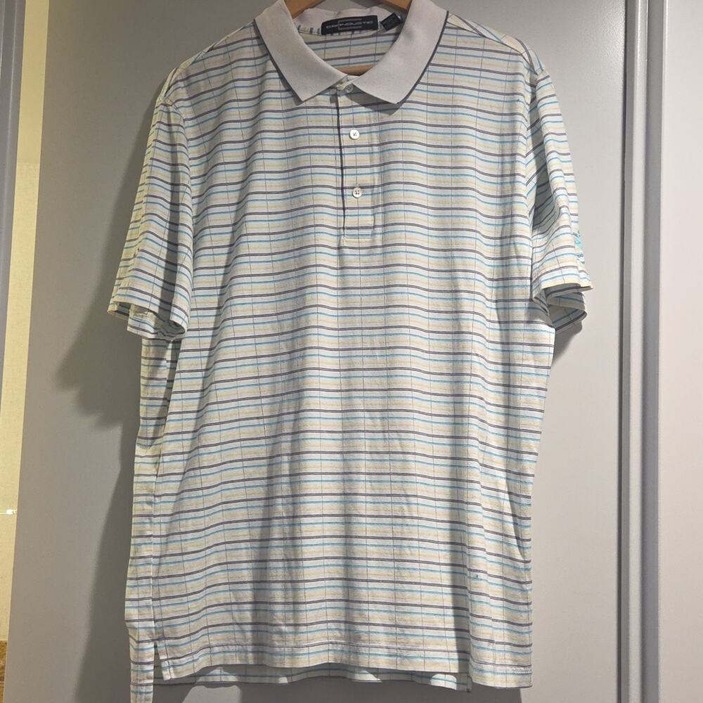 Carnoustie - Polo Shirt in White and Blue